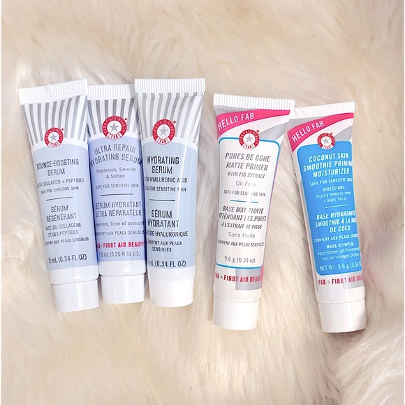 [NEW 5PC] FIRST AID🌟🔝RATED SKINCARE DISCOVERY KIT Deluxe Minis: Serums/Primers - Picture 2 of 13